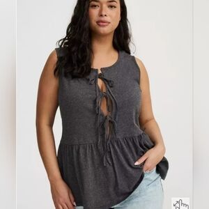 Torrid NWT Triple-Tie Peplum Tank Size 2